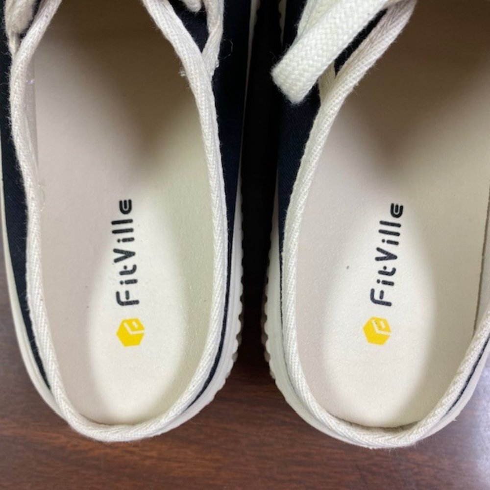FitVille Women's Casual Zebra V2 Marca Platform Sneaker Slides, size‎ 9 NEW - Picture 12 of 14